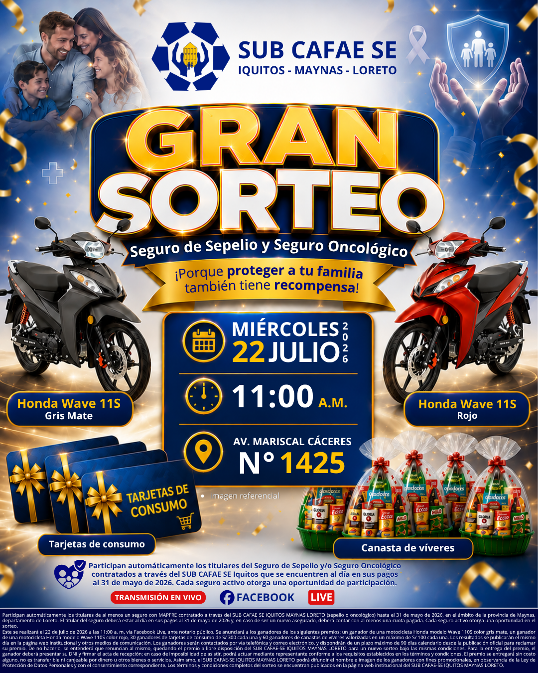 Gran Sorteo Seguro de Sepelio y Seguro Oncológico